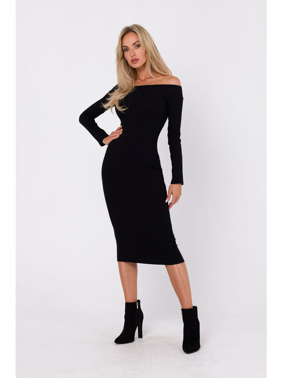 Made of Emotion Made of Emotion Vestito di maglia M757 Nero Modern Fit