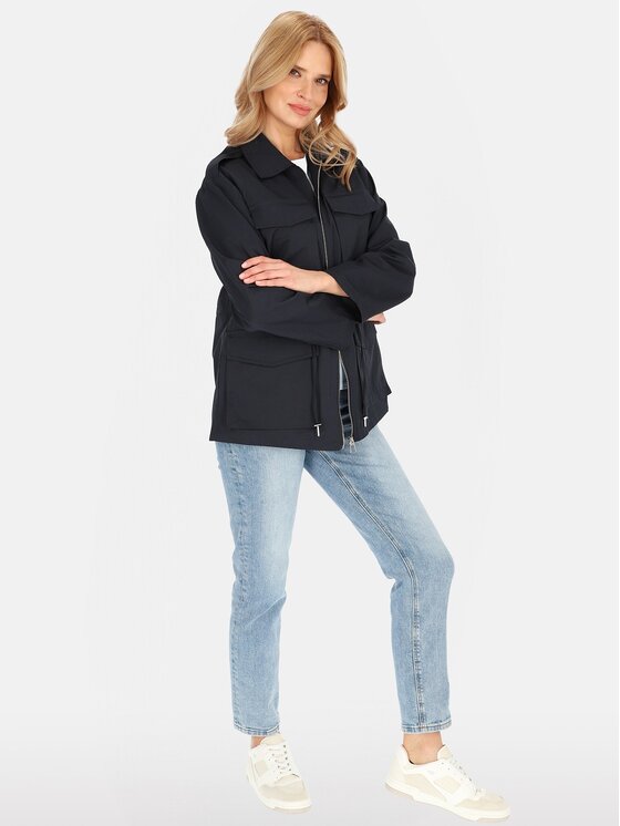 Perso Perso Dámska bunda BLE252679F Tmavomodrá Regular Fit