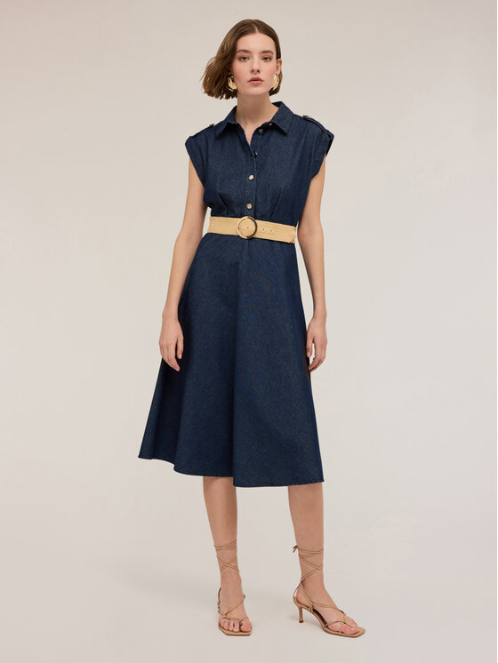 Motivi Motivi Vestito da giorno 7157Q003233N034 Blu Slim Fit