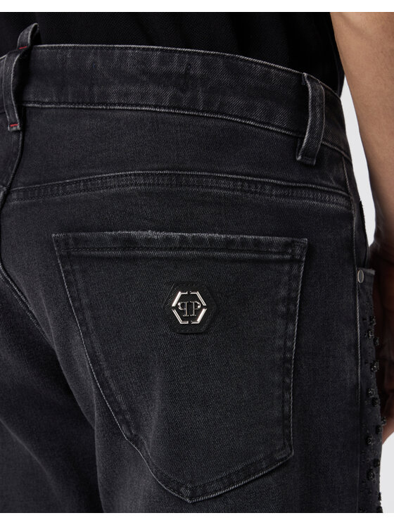 PHILIPP PLEIN PHILIPP PLEIN Jeansy 31235 Černá Straight Leg