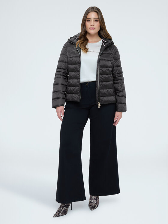 Fiorella Rubino Fiorella Rubino Kurtka puchowa F028T001459N033 Czarny A-Line Fit