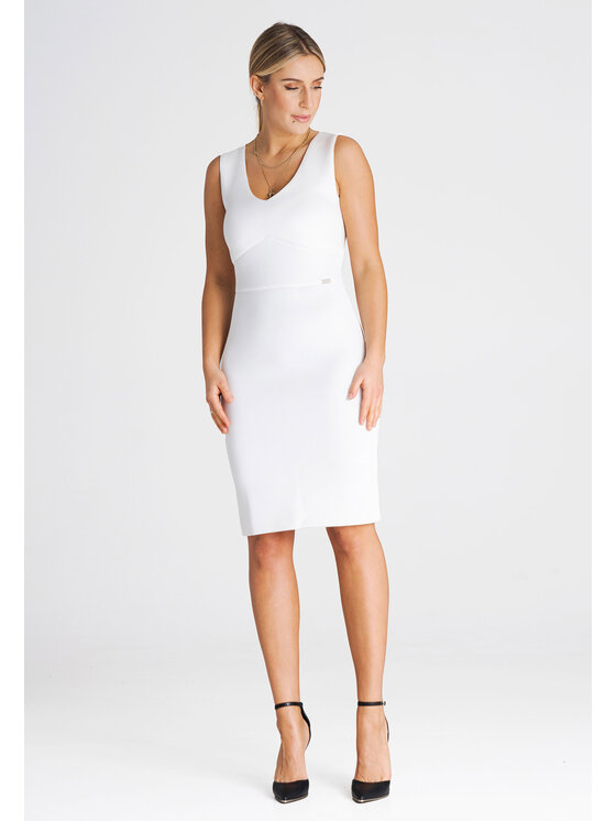 FIGL FIGLFIGL Vestito M978 Bianco Regular Fit
