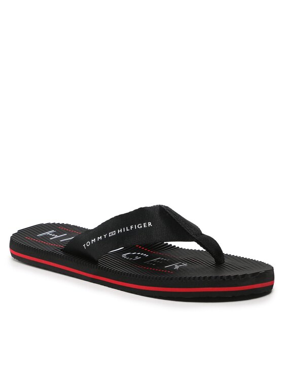 Tommy Hilfiger Tommy Hilfiger Žabky Massage Footbed FM0FM04474 Čierna