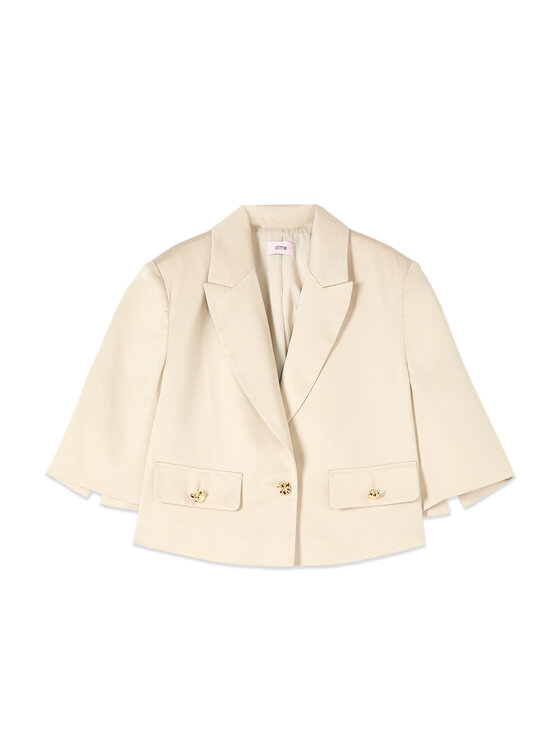 Oltre Oltre Giacca da abito R084R102520N021 Crema Cropp Fit