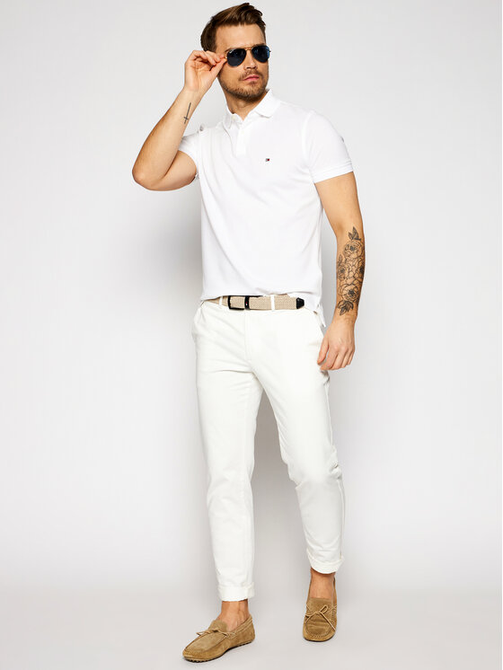 Tommy Hilfiger Tommy Hilfiger Pólóing 1985 MW0MW17770 Fehér Regular Fit