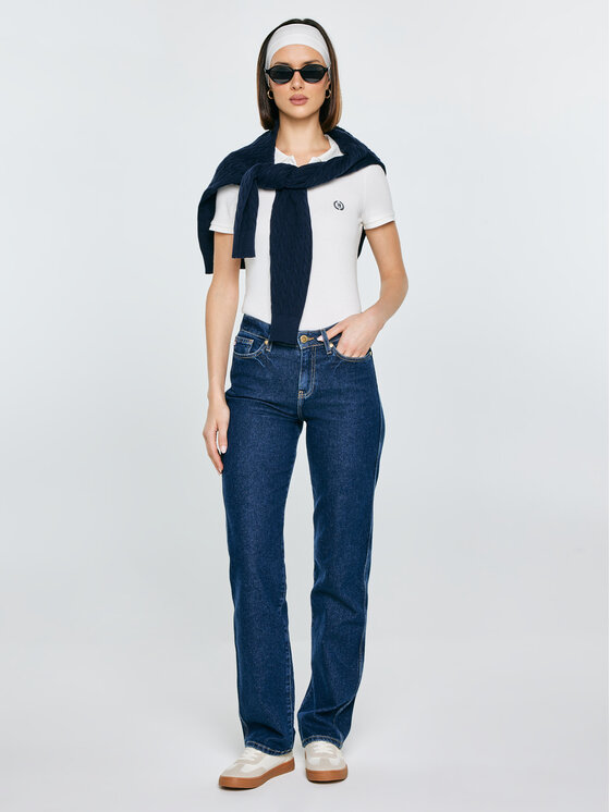 BIG STAR BIG STAR Polo RELLA Biały Slim Fit