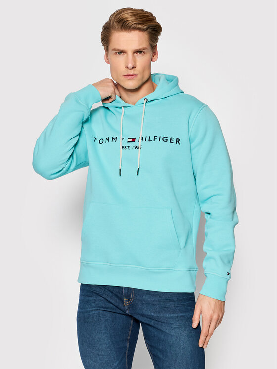 Tommy Hilfiger Felpa Logo MW0MW11599 Blu Regular Fit • Modivo.it