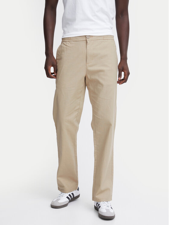 Blend Blend Παντελόνι υφασμάτινο 20716614 Μπεζ Straight Fit