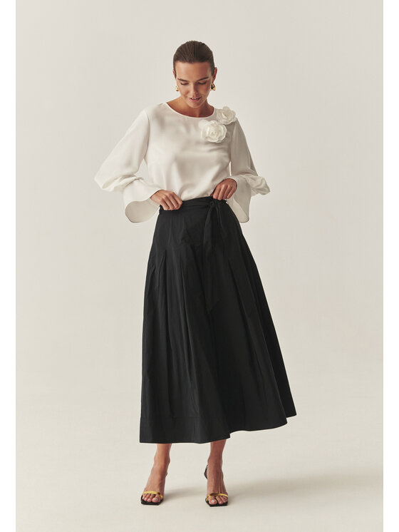 TATUUM Tatuum Spódnica midi TAFTANI Czarny Flare Fit