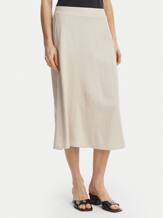 Vero Moda Vero Moda Midi sukňa Mymilo 10340419 Svetlo béžová Regular Fit