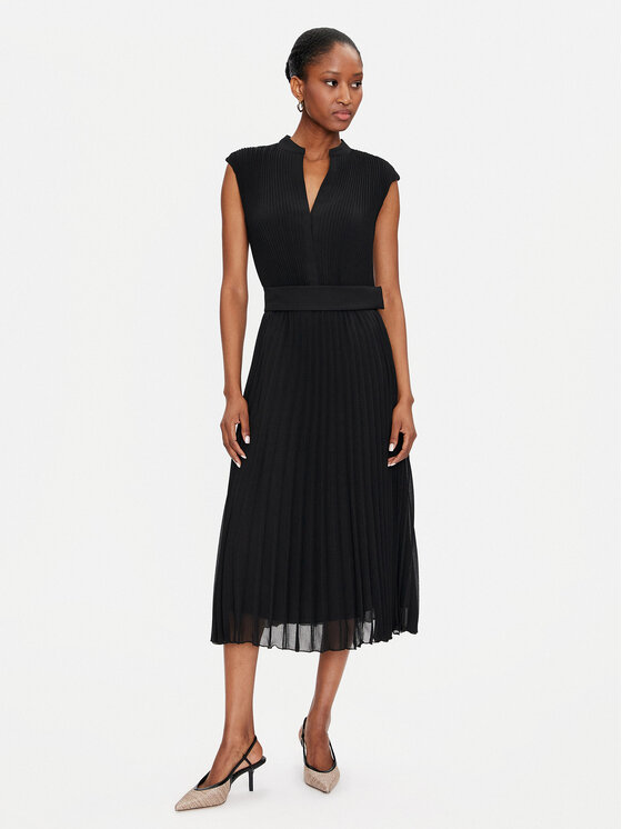 BOSS Boss Kleid für den Alltag Diloh2 50518390 Schwarz Regular Fit
