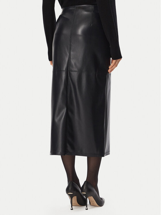 Marella Marella Rock aus Kunstleder Utile 2625776012 Dunkelblau Slim Fit