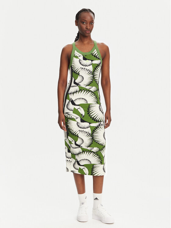 adidas adidas Kasdieninė suknelė FARM Premium JD6314 Žalia Slim Fit