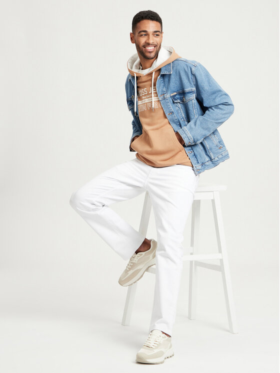 Cross Jeans Cross Jeans Bluza 25435-082 Brązowy Hoodie Fit