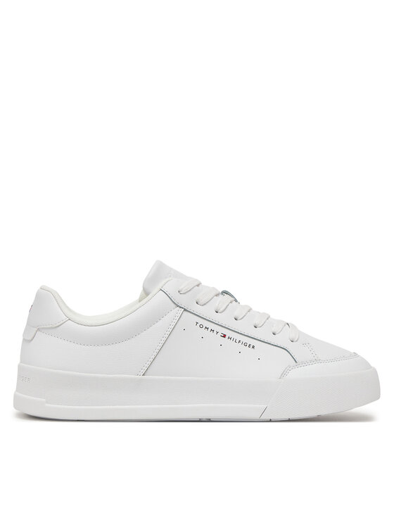 Tommy Hilfiger Sneakersy Th Court Mix Lth FM0FM05489 Biela