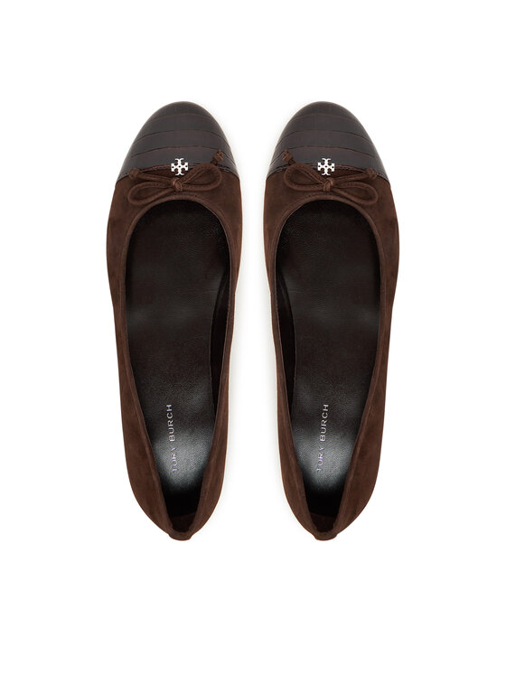 Tory Burch Tory Burch Baleriny Cap-Toe Ballet 169866 Brązowy