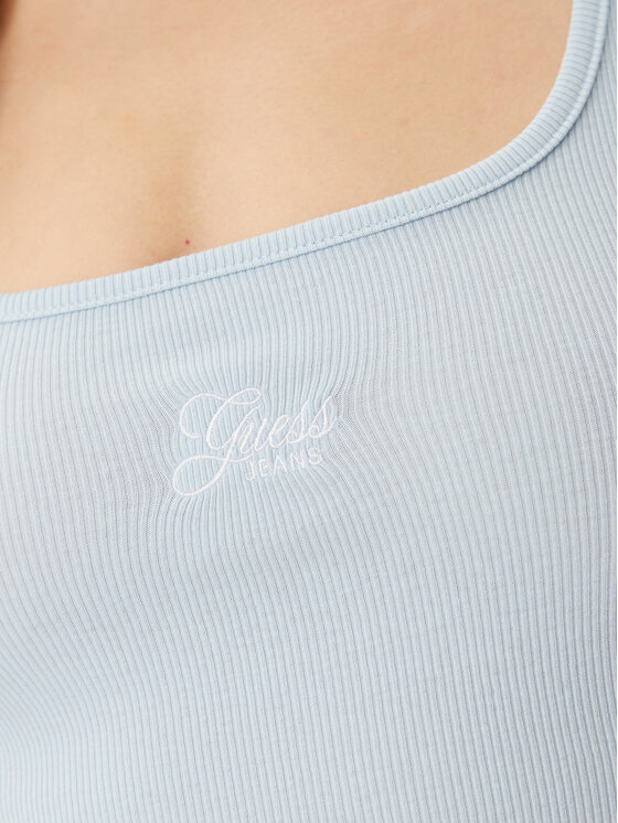 Guess Jeans Guess Jeans Top W5GP26 KA0H1 Modrá Regular Fit