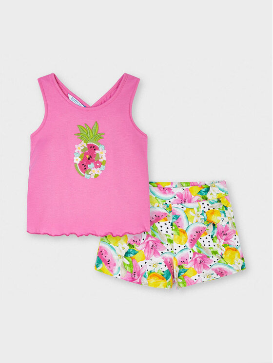 Completo top e pantaloncini 3215 Multicolore