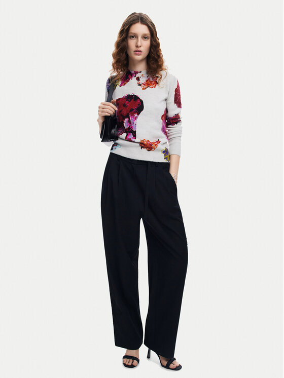 Desigual Desigual Светр Maxflower 24WWJF53 Сірий Regular Fit