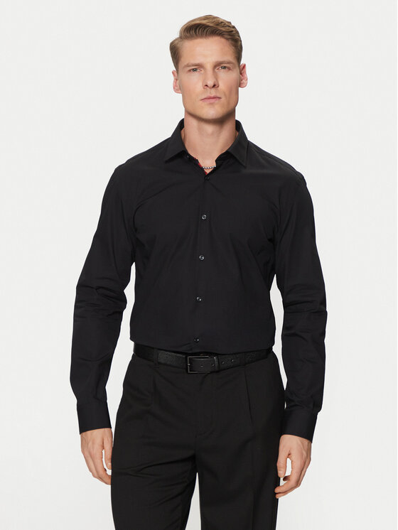 HUGO HUGO Hemd Koey 50534124 Schwarz Slim Fit