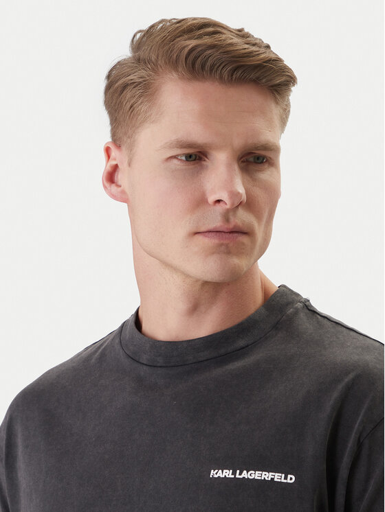 KARL LAGERFELD KARL LAGERFELD T-Shirt 755171 562256 Szary Loose Fit