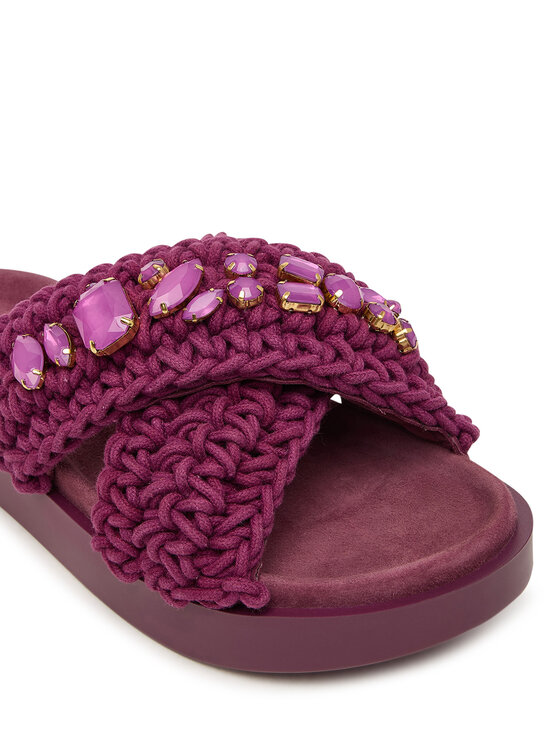 Inuikii Inuikii Шльопанці Woven Stones 1004.003.0073 Бордовий