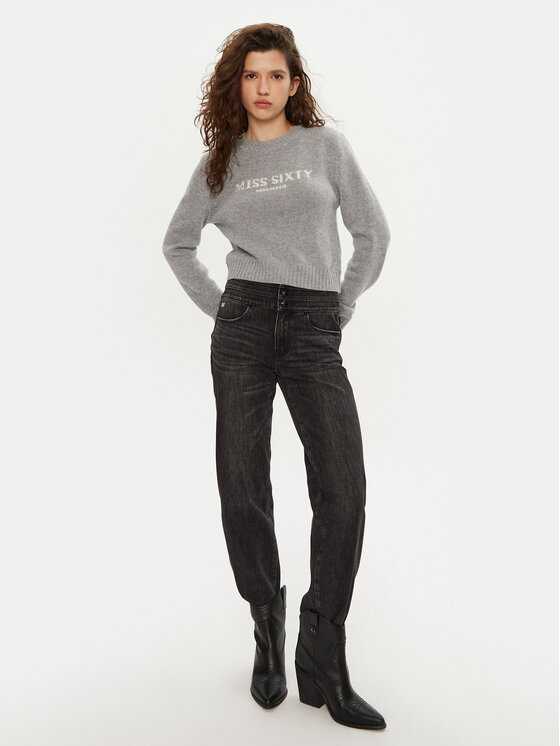 Miss Sixty Miss Sixty Jeansy 6L4JJ3400000 Szary Straight Leg