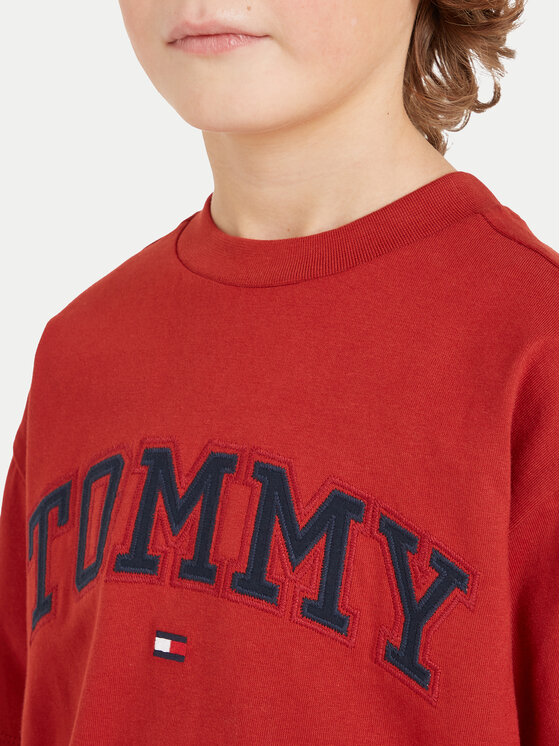 Tommy Hilfiger Tommy Hilfiger T-Shirt Varsity KB0KB08666 Czerwony Regular Fit