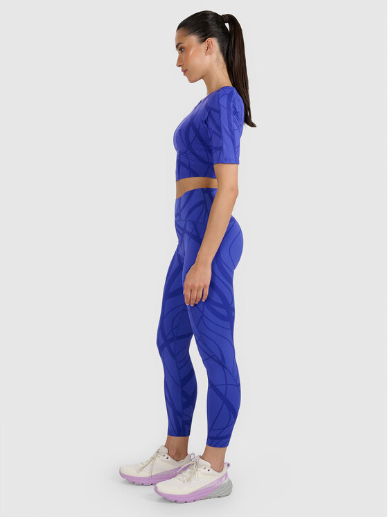 4F 4F Legginsy TRAINING Niebieski Slim Fit
