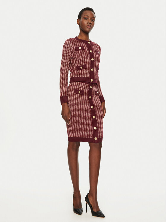 Fracomina Fracomina Kardigāns FS24WT8008K536F8 Bordo Slim Fit