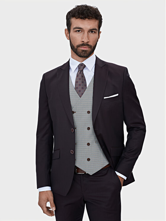 Evenemen Evenemen Garnitur Cameron Fioletowy Slim Fit
