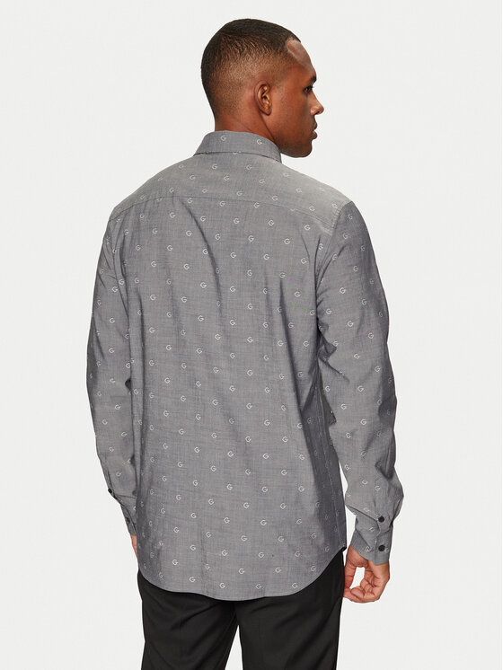Guess Guess Camicia M5RH05 WFXX1 Grigio Regular Fit