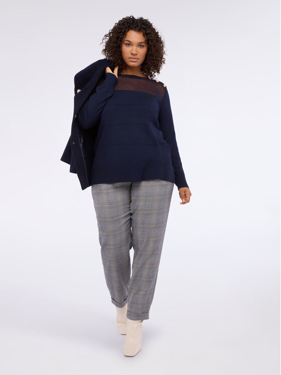 Fiorella Rubino Fiorella Rubino Maglione M017L008265N034 Blu A-Line Fit