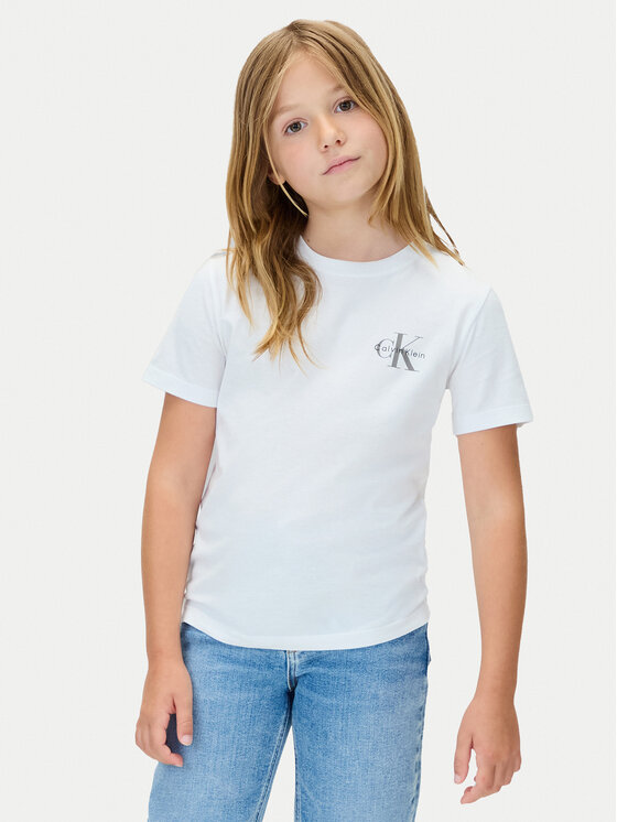 Calvin Klein Jeans Calvin Klein Jeans T-shirt Chest Monologo IU0IU00719 Bianco Regular Fit