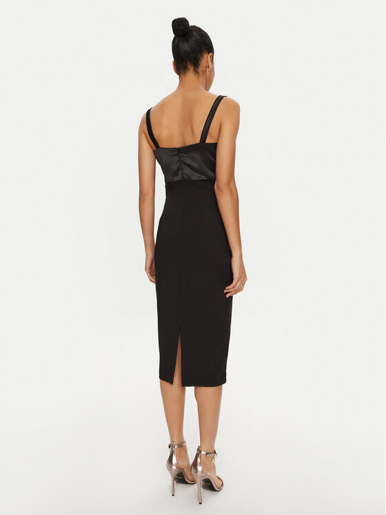 Rinascimento Rinascimento Koktel haljina CFC0019703002 Crna Slim Fit
