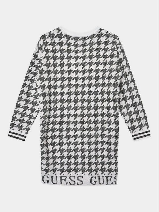 Guess Guess Sukienka dzianinowa J3BK04 Z3AH0 Biały Regular Fit
