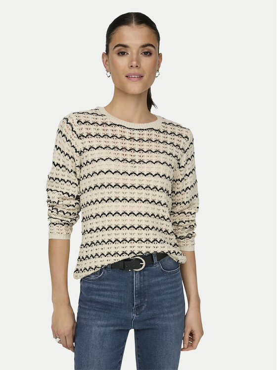 ONLY ONLY Pulover Asa 15324522 Bej Regular Fit