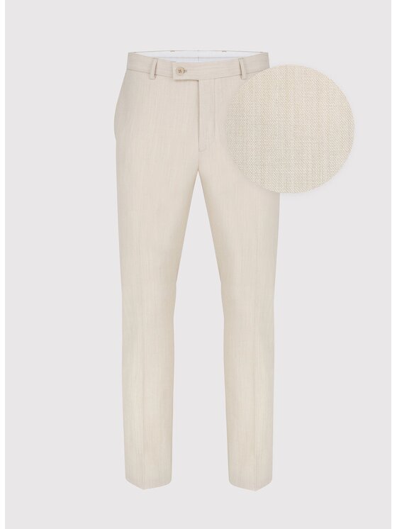 Pako Lorente Pako Lorente Spodnie garniturowe P24SF-6G-004 Beżowy Slim Fit