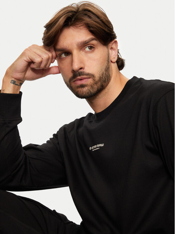 G-Star Raw G-Star Raw Hosszú ujjú Center Chest D25078 C336 6484 Fekete Oversize