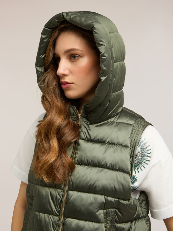 Motivi Motivi Giubbotto piumino F002W000092N035 Verde Regular Fit
