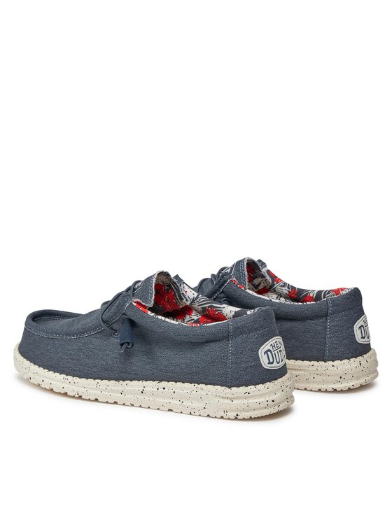 Hey Dude Hey Dude Sneakersy Hey Dude Wally Stretch Canvas Niebieski