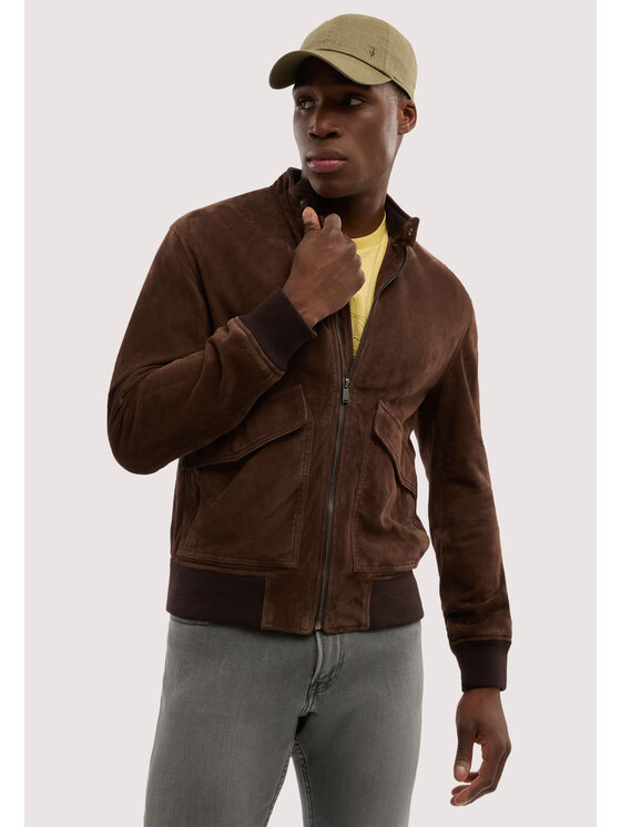 Trussardi Trussardi Kurtka skórzana R312M000046N032 Brązowy Regular Fit