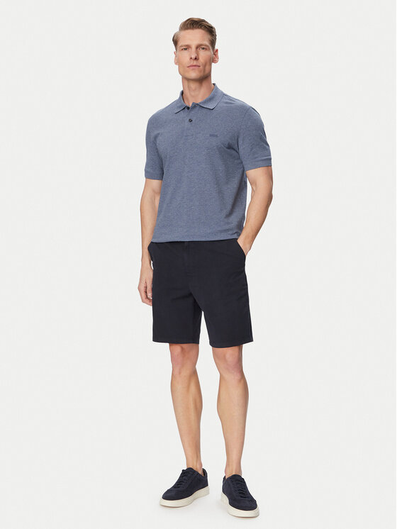 BOSS BOSS Kratke hlače iz tkanine H-Kane1-Shorts 50555235 Mornarsko modra Modern Fit