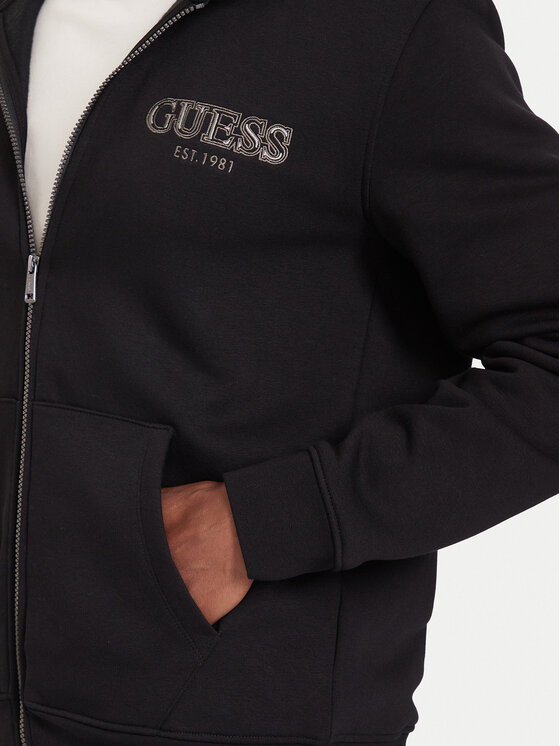 Guess Guess Μπλούζα M5BQ48 K9Z21 Μαύρο Regular Fit