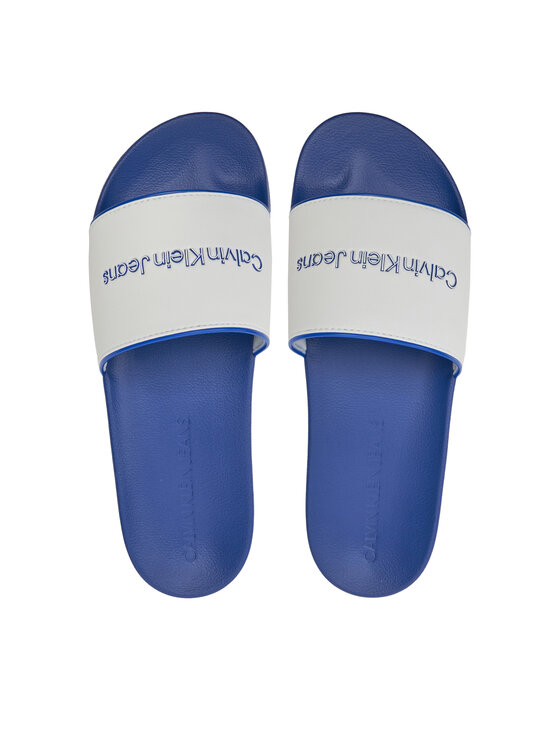 Calvin Klein Jeans Calvin Klein Jeans Nazouváky Slide Institutional YM0YM01019 Bílá