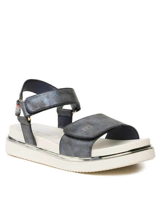 Tommy Hilfiger Tommy Hilfiger Sandaalid Platform Velcro Sandal T3A2-32760-0568 S Tumesinine