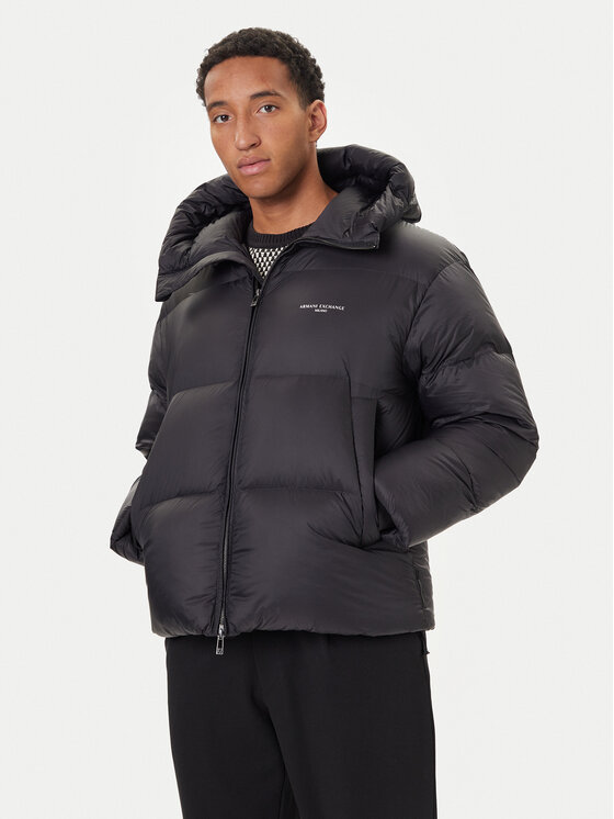 Armani Exchange Armani Exchange Pehelykabát XM001115 AF16589 UC001 Fekete Regular Fit