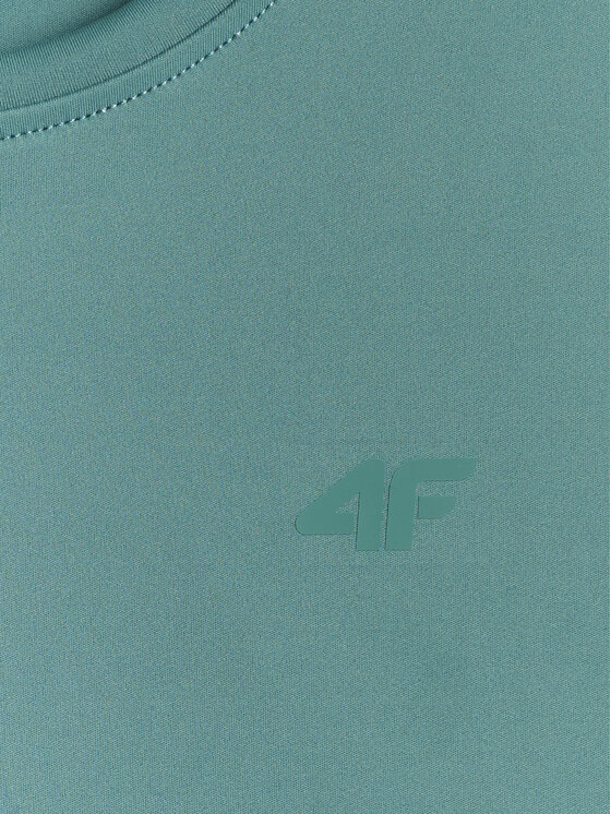 4F 4F T-Shirt ESSENTIAL 2 Turkusowy Slim Fit