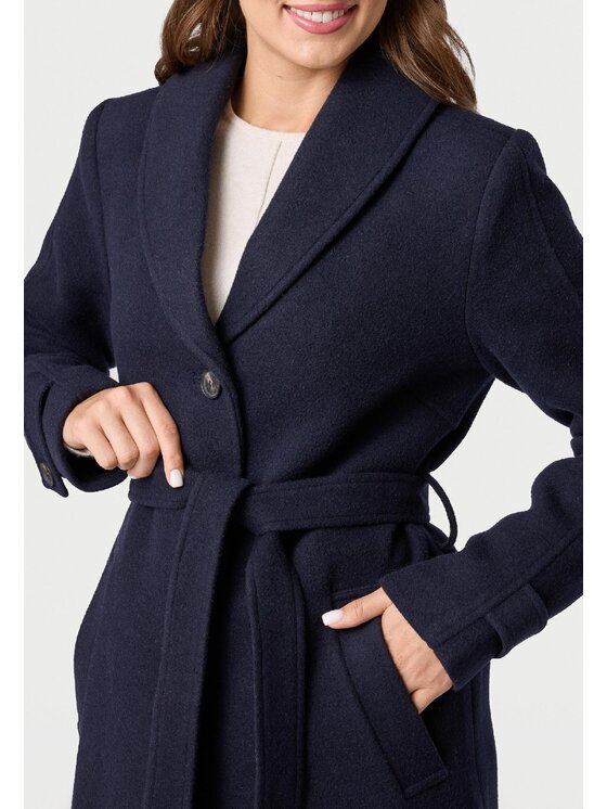 QUIOSQUE QUIOSQUE Płaszcz QUIOSQUE 9VS003802 Granatowy Regular Fit