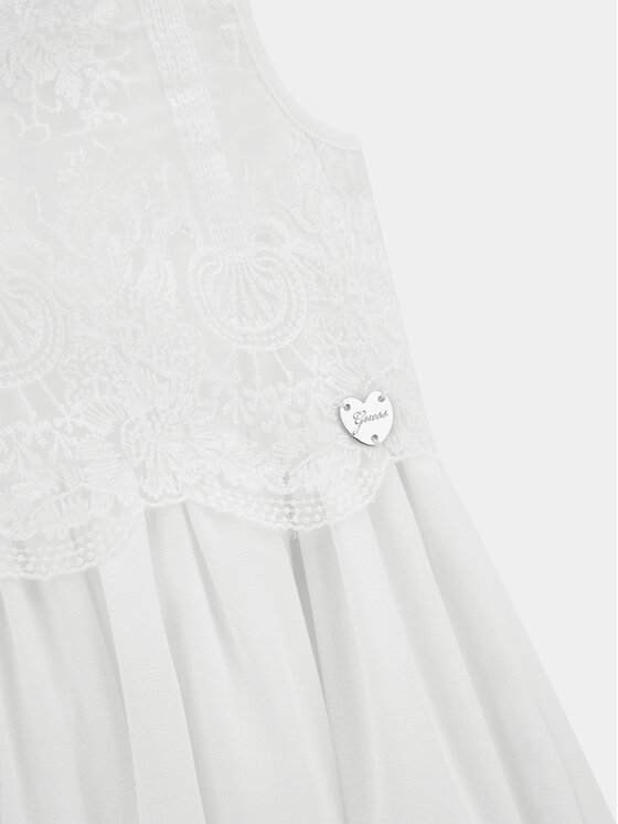 Guess Guess Elegantes Kleid J4RK35 WFYC0 Weiß Regular Fit